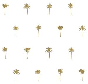 Vliesová biela tapeta so zlatými palmami 139158, Paradise, Esta Home