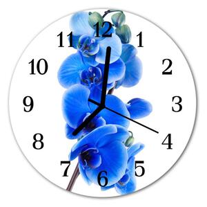 Nástenné sklenené hodiny Orchidea fi 30 cm