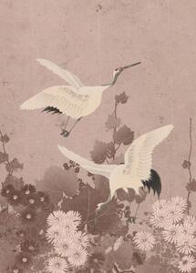 Vliesová fototapeta - vtáky - Japonsko - žeriavy 158946, 200x279cm, Paradise, Esta