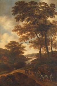 Vliesová fotoapeta Romantická krajina 158883, 186 x 279 cm, Blush, Esta Home