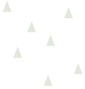 Vliesová tapeta biela so zelenými trojuholníkmi 128868, Little Bandits, Esta