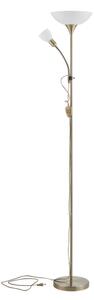 EGLO 82844 - Stojacia lampa UP 2 1xE27/60W + 1xE14/25W mosadz