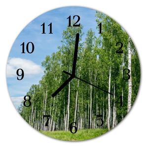 Nástenné sklenené hodiny Birch les fi 30 cm