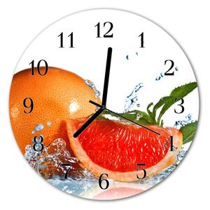 Nástenné sklenené hodiny Grapefruit fi 30 cm