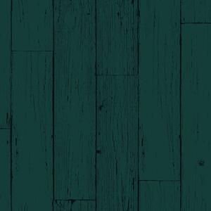 Zeleno-čierna vliesová tapeta imitacia dreva, paluboviek 347536, Matières - Wood, Origin