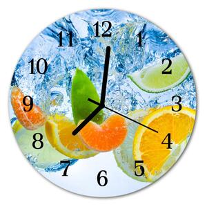 Nástenné sklenené hodiny Citrus fi 30 cm
