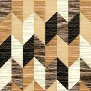 Vliesová tapeta geometrický vzor, imitacia rohože 357214, Matières - Wood, Origin