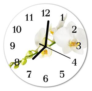 Nástenné sklenené hodiny Orchidea fi 30 cm
