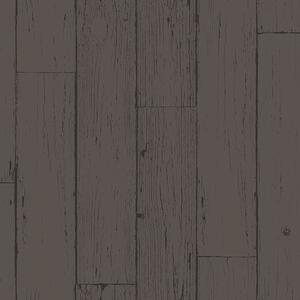 Metalická čiernostrieborná vliesová tapeta imitacia dreva, paluboviek 347552, Matières - Wood, Origin