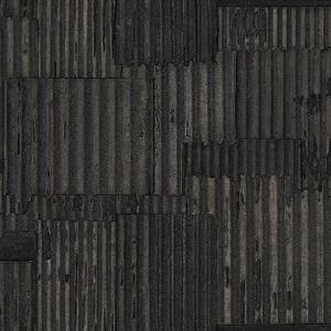 Vliesová metalická čierna tapeta design vlnitý plech 347617, Matières - Metal, Origin
