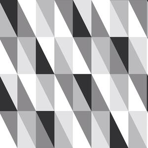 Vliesová tapeta na stenu trojuholníky 139121, Black & White, Esta