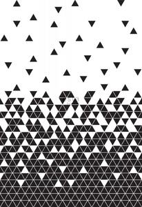 Vliesová fototapetu trojuholníky 158906, 1,86 x 2,79 m, Black & White, Scandi cool, Esta