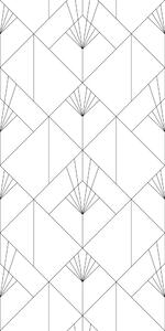 Vliesová fototapeta, čiernobiely geometrický vzor Art Deco 158934, 150x300cm, Black & White, Esta