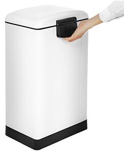 Odpadkový kôš s pomalým zatváraním SLOW, 30l, biela SongmicsHome