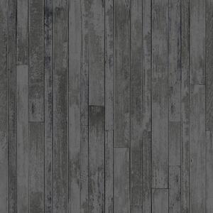 Vlisová tapety imitacia dreva - čiernych paluboviek 128841, Black & White, Esta