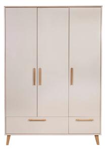 Krémová/v prírodnej farbe detská šatníková skriňa v dekore duba 138x200x55 cm Jil – Roba