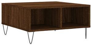 Konferenčný stolík hnedý dub 60x60x30 cm kompozitné drevo