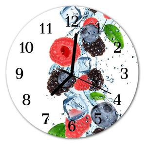 Nástenné sklenené hodiny Kocky ľadu fi 30 cm