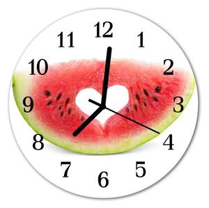 Nástenné sklenené hodiny Vodný melón fi 30 cm
