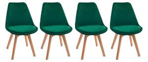 Bestent Jedálenske stoličky 4ks škandinávsky štýl Green Glamor