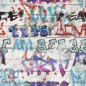 Papierová tapeta pre teenagerov, Graffiti Multi, 101686, Kids @ Home 6, Graham & Brown