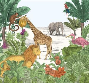 Detská vliesová obrazová tapeta Jungle Watercolour, 111397, 300 x 280 cm, Kids @ Home 6, Graham & Brown