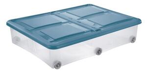 Tontarelli Úložný box s vekom Stockbox 61 l, transparentná/modrá