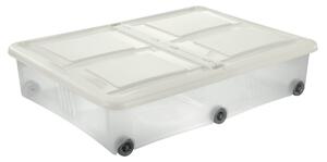 Tontarelli Úložný box s vekom Stockbox 28 l, transparentná/biela