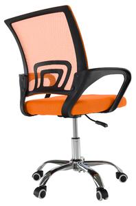 KONDELA Kancelárska stolička, oranžová/čierna, DEX 2 NEW