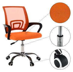 KONDELA Kancelárska stolička, oranžová/čierna, DEX 2 NEW