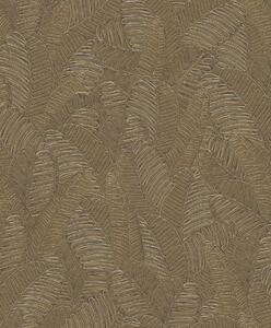 Sivookrová vliesová tapeta s listami, SPI102, Spirit of Nature, Khroma by Masureel