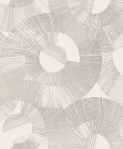 Sivá-krémová geometrická vliesová tapeta, SPI603, Spirit of Nature, Khroma by Masureel