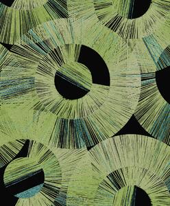Zelená geometrická vliesová tapeta na stenu, SPI602, Spirit of Nature, Khroma by Masureel