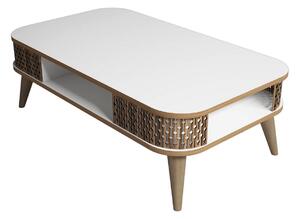 Dizajnový konferenčný stolík Baina 105 cm biely