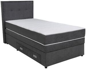 BOXSPRINGOVÁ POSTEĽ, 90/200 cm, tmavosivá Hom`in - Postele