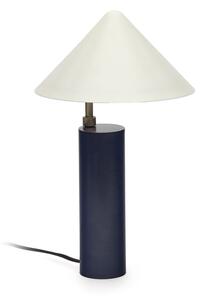 Tmavomodrá stolová lampa s kovovým tienidlom (výška 42 cm) Shiva – Kave Home