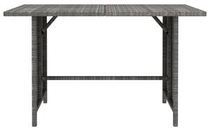 Záhradný jedálenský stôl sivý 110x70x65 cm polyratan
