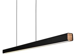 Toolight, LED stropné svietidlo 80 cm 12W APP1447-CP, čierna matná, OSW-02391
