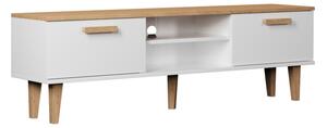 Kocot kids TV stolík DENVER 160 cm biely/dub hickory