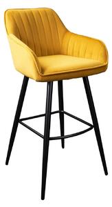 Barová stolička Turínska horčicová žltý zamat
