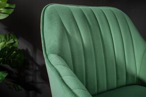 Barová stolička Turin smaragdovo zelený zamat