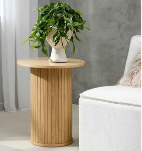 Dizajnový odkladací stolík Vasiliy 50 cm prírodný dub
