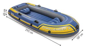 INTEX Challenger nafukovací čln 295 x 137 x 43 cm Modrá