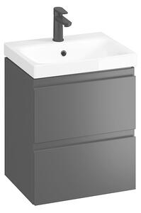 Cersanit Moduo, závesná umývadlová skrinka 50x40x57 cm, antracitová matná, S590-067-DSM