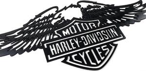 Veselá Stena Drevená nástenná dekorácia Harley Davidson orol čierny
