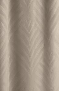 Béžový velúrový záves s jemným detailom listov 140x260 cm Béžová