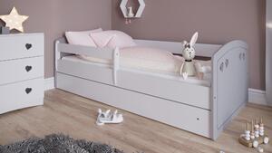 Detská posteľ s úložným priestorom Julie 140x80 cm, šedá