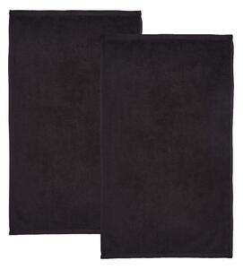 Čierne rýchloschnúce/froté bavlnené osušky v súprave 2 ks 90x140 cm Quick Dry – Catherine Lansfield