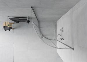 MEXEN - Rio sprchovací kút, štvrťkruhový 70 x 70 cm - transparentný - chróm - 863-070-070-01-00
