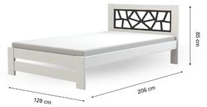 Drevená jednolôžková posteľ 120x200 Kosma - biela